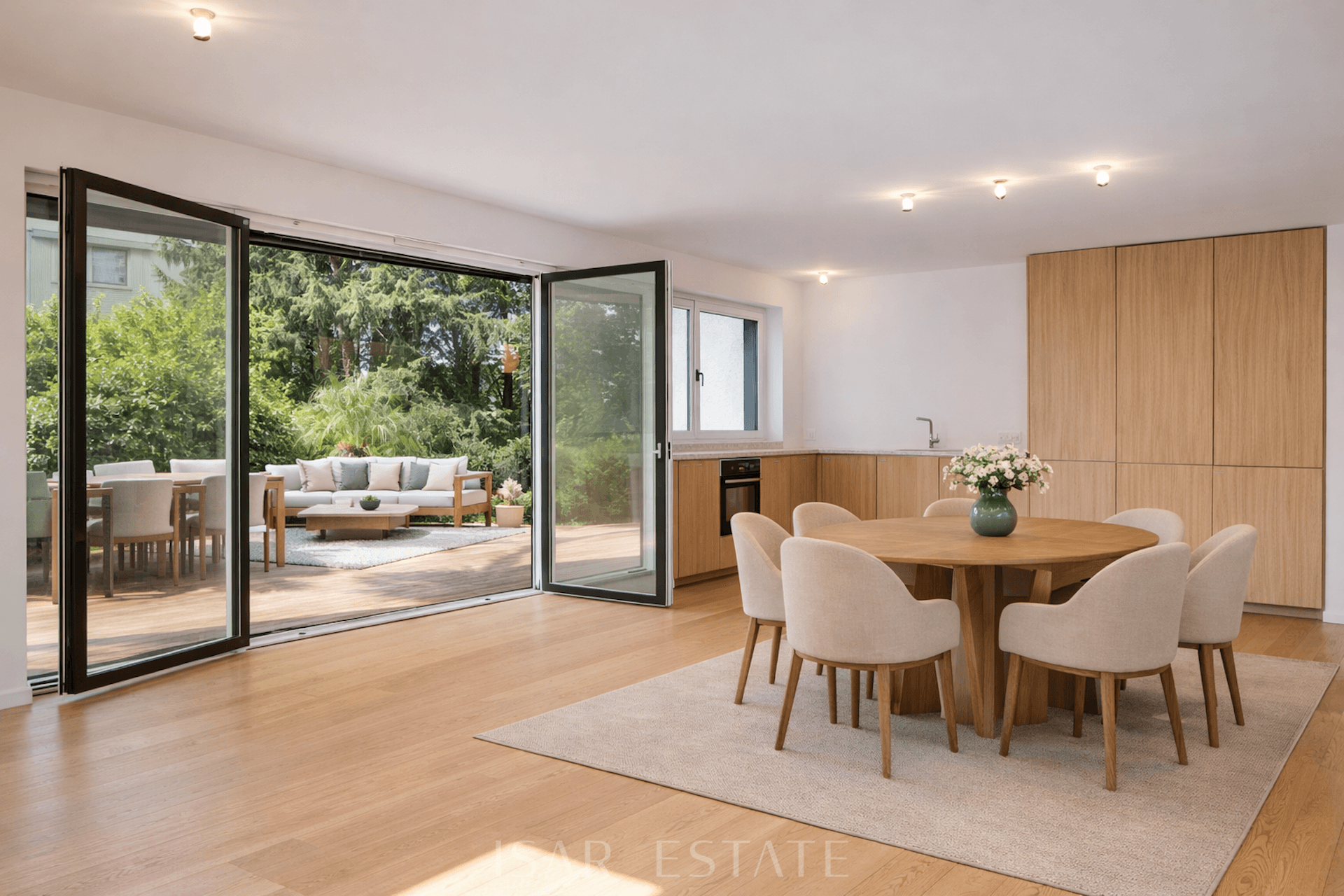 Küche mit offener Terasse KI